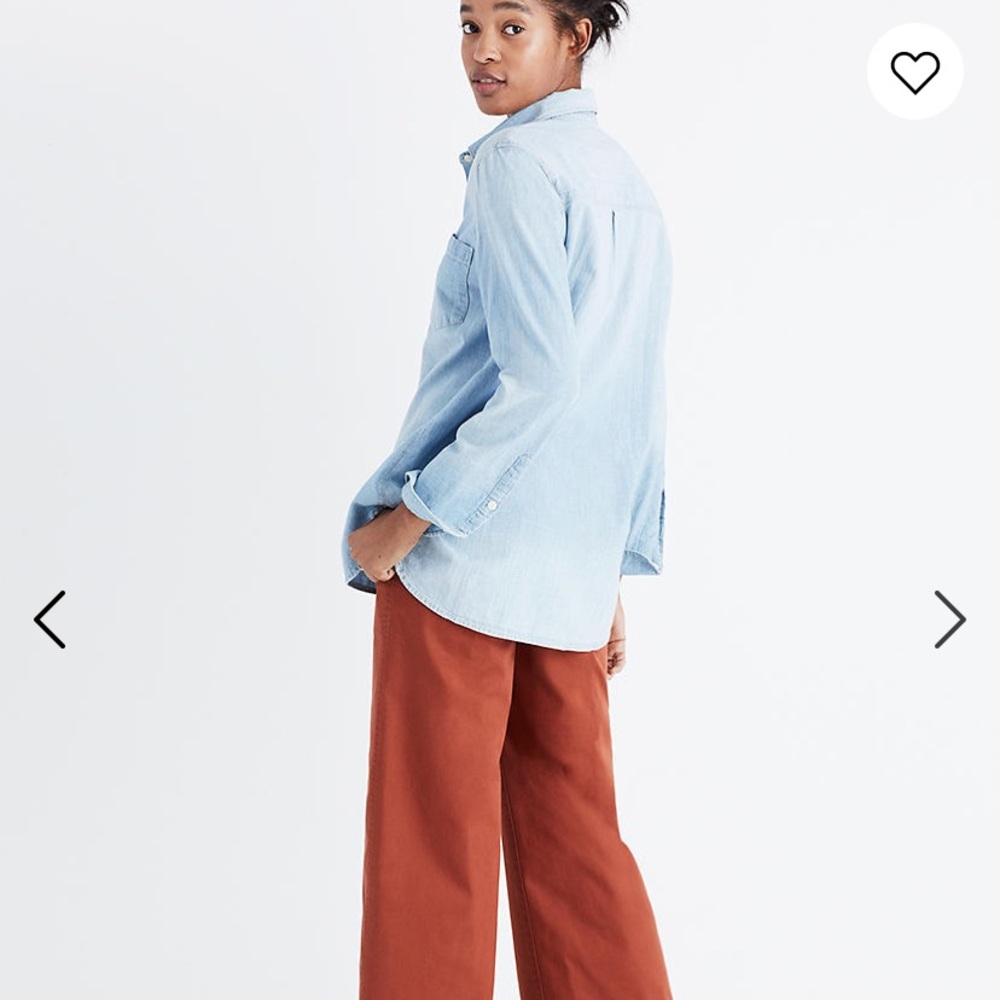 Madewell Chambray ex boyfriend shirt in Buckley wash - Picture 2 of 9